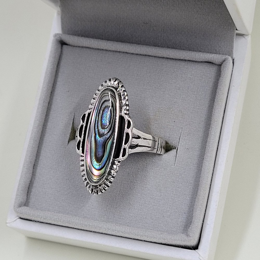 Sterling Silver Abalone Ring
